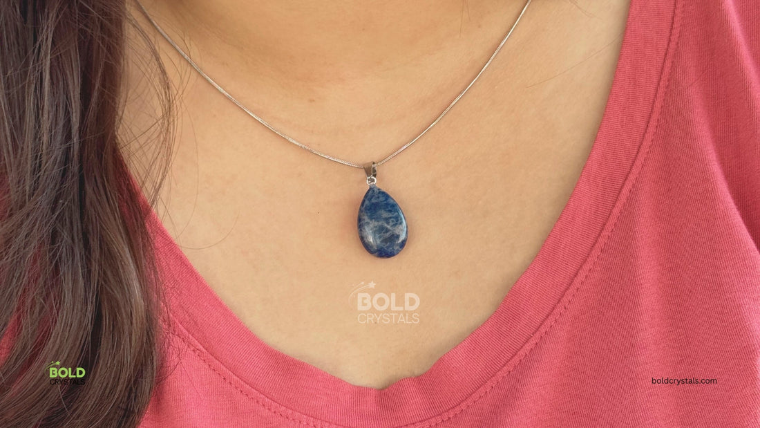 Natural Blue Sodalite Pendant and Its Role in Crystal Healing