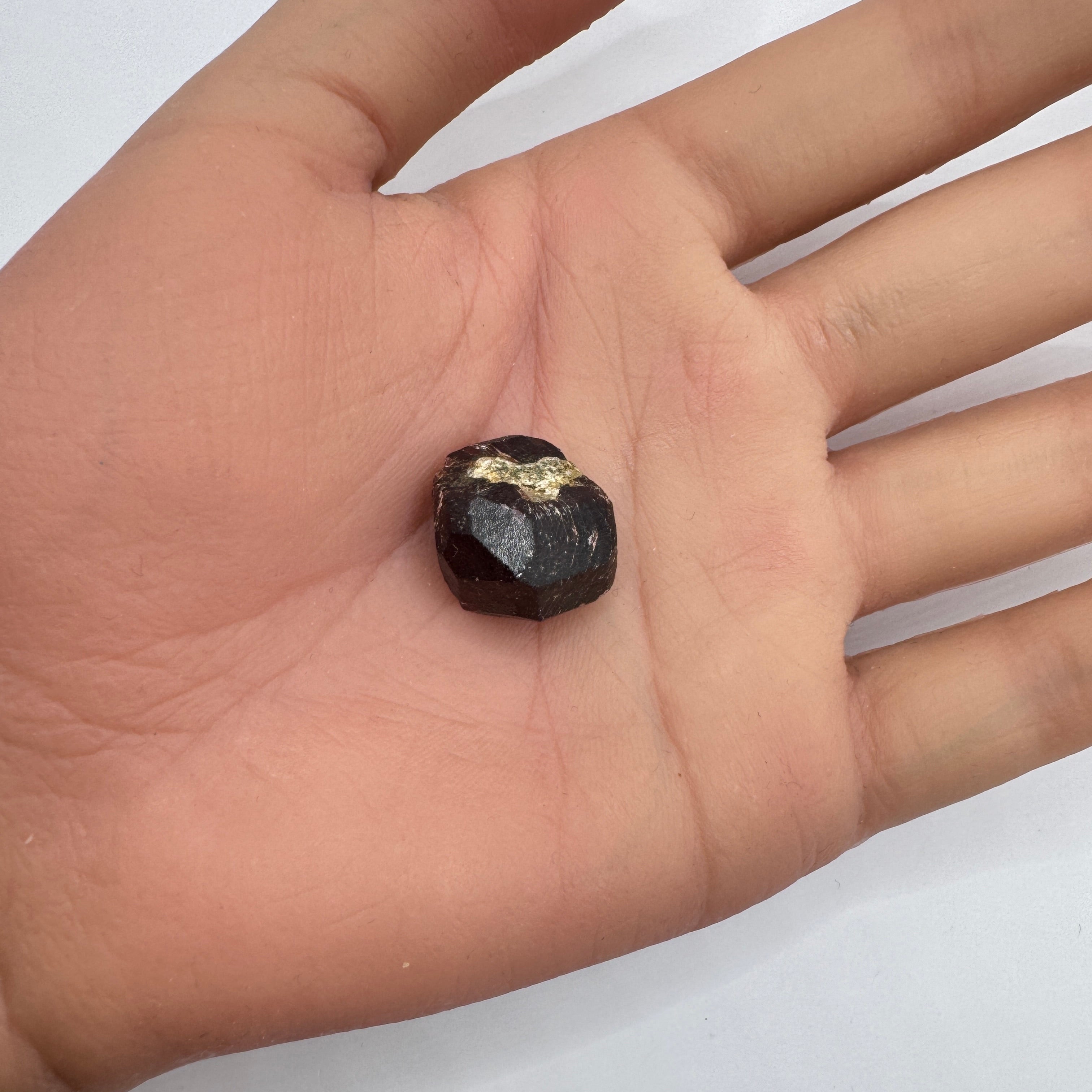 Uncut Garnet Rough Stone 12.9x17.2mm 38.65 Carats Weight