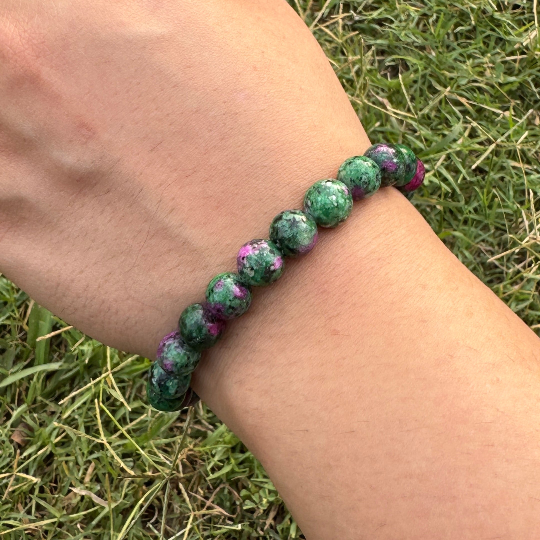 Green Fluorite Bracelet 98 Carats | Natural Crystal Beads