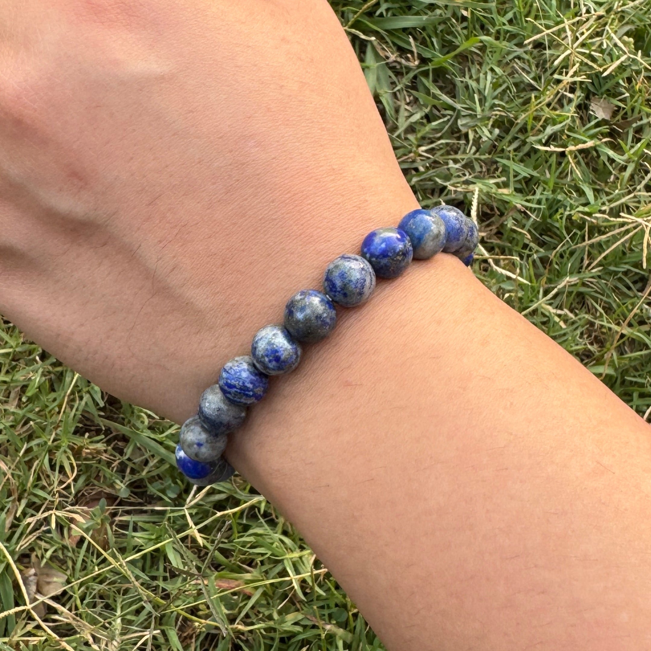 Natural Lapis Lazuli Bracelet 106 Carats 8.5mm 22 Beads