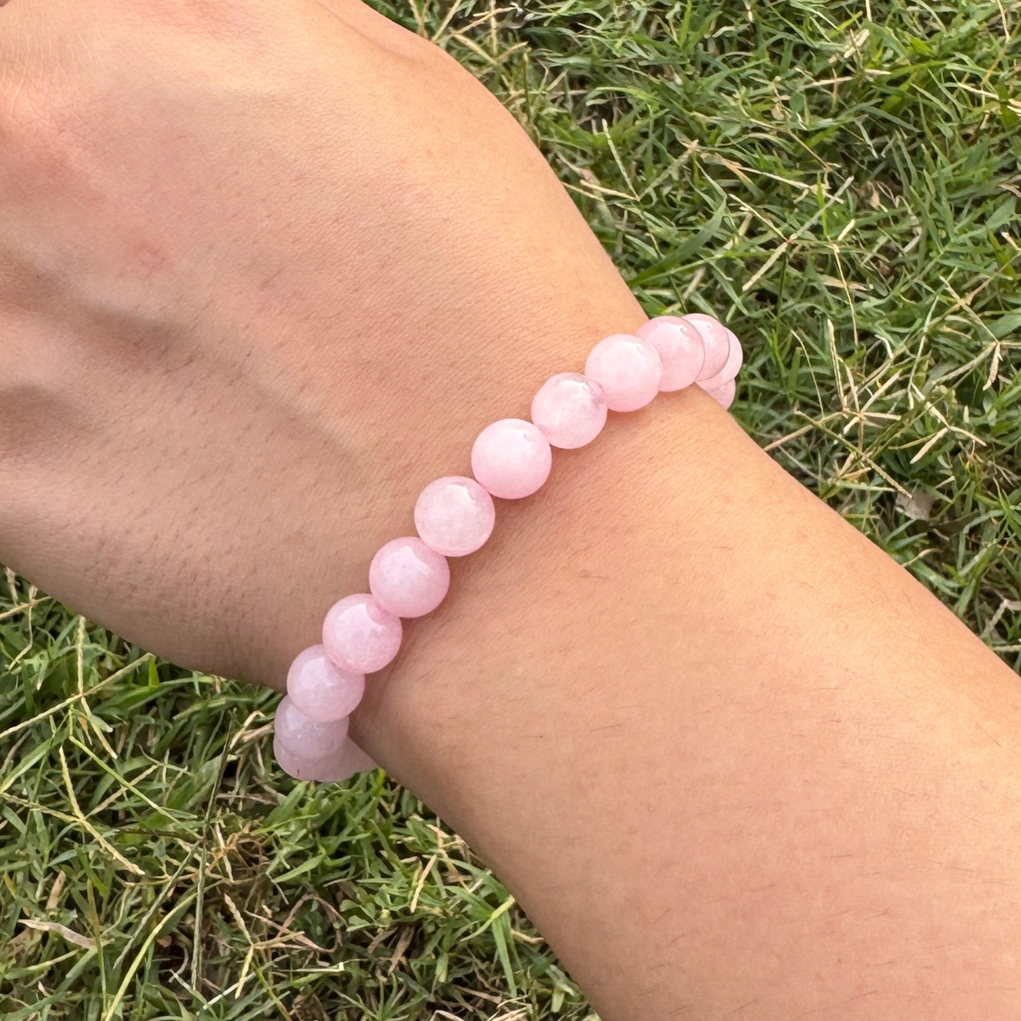 Natural Rose Quartz Bracelet – 94 Carats Genuine Pink Stone