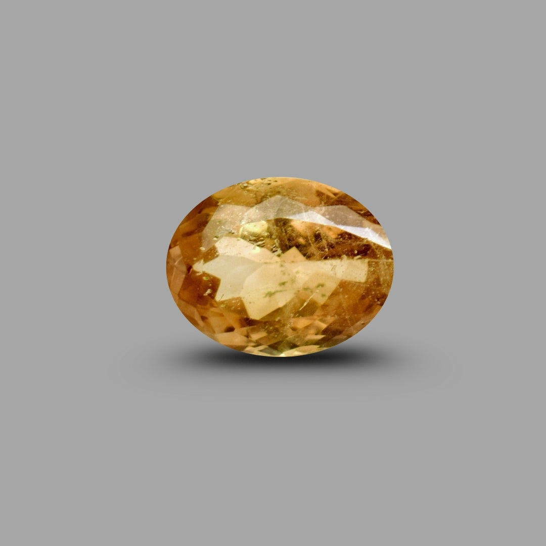 Natural Amber Topaz Stone 12.50 Carats  12.7x7.5mm in Oval Shape