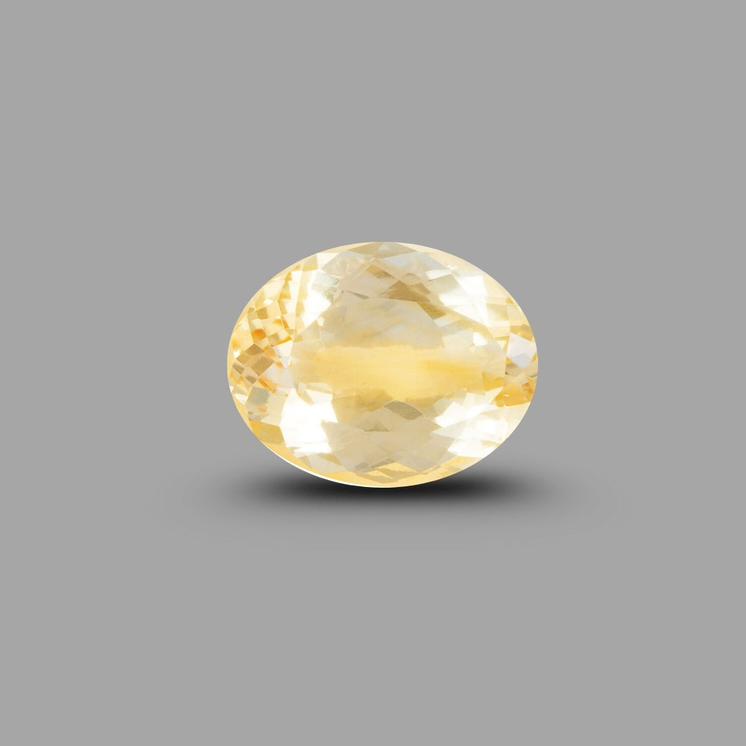 Natural Amber Topaz Stone 7.8 Carats 12.78x7.71mm Oval