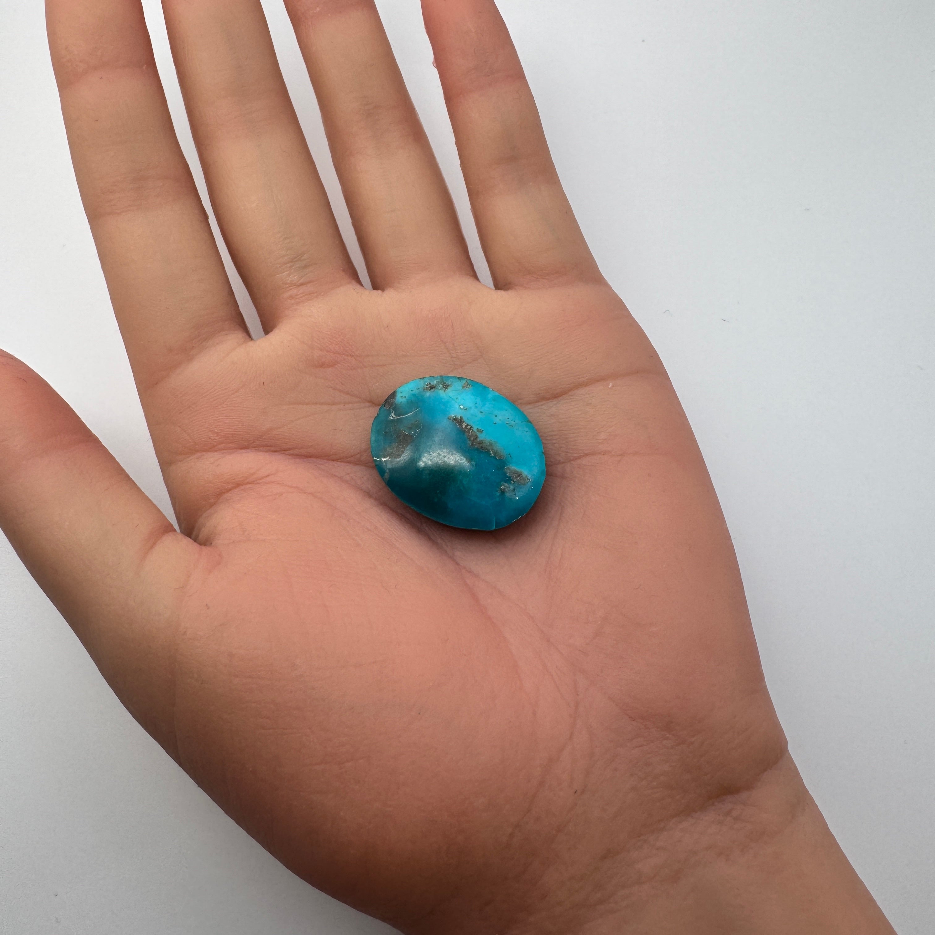 Natural Feroza Stone 32.40 Carats 20x26x7.8mm Size